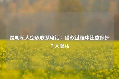 昆明私人空放联系电话：借款过程中注意保护个人隐私