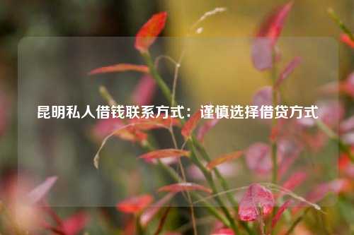 昆明私人借钱联系方式：谨慎选择借贷方式 昆明私人借钱联系方式 昆明私人借款  第1张